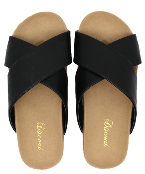 DISCOAT（ディスコート）の「【Discoat】クロス厚底サンダル（サンダル・レディース・ホワイト/ブラック/シルバー・MEDIUM/LARGE）」の12枚目の写真