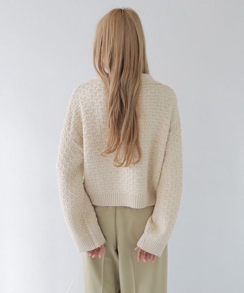 CLEIO（クレイオ）の「【CLEIO】2WAYビッグカラーカーディガン（カーディガン/ボレロ・レディース・オリーブ/ベージュ/アイボリー・FREE）」の17枚目の写真