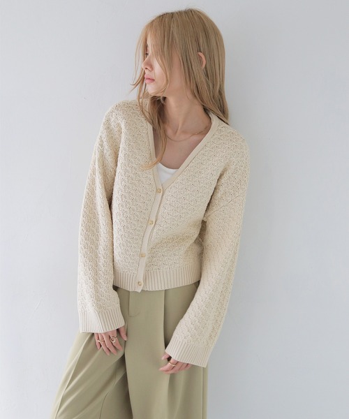 CLEIO（クレイオ）の「【CLEIO】2WAYビッグカラーカーディガン（カーディガン/ボレロ・レディース・オリーブ/ベージュ/アイボリー・FREE）」の21枚目の写真