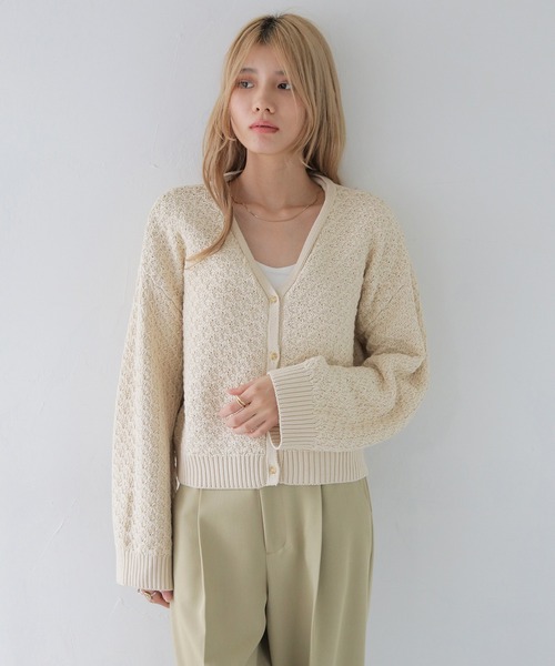 CLEIO（クレイオ）の「【CLEIO】2WAYビッグカラーカーディガン（カーディガン/ボレロ・レディース・オリーブ/ベージュ/アイボリー・FREE）」の22枚目の写真