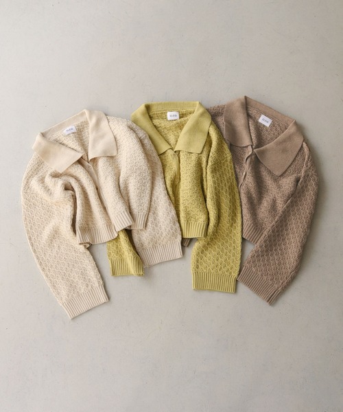 CLEIO（クレイオ）の「【CLEIO】2WAYビッグカラーカーディガン（カーディガン/ボレロ・レディース・オリーブ/ベージュ/アイボリー・FREE）」の4枚目の写真