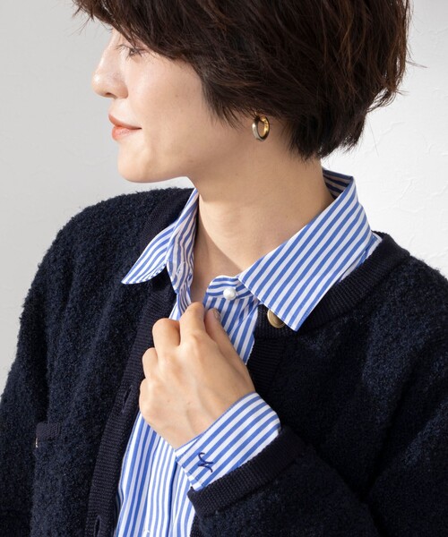 NOLLEY’S(ノーリーズ)の「パールボタンシャツ(シャツ/ブラウス・レディース・ホワイト/レッド系その他3/ブルー系その他3・38/36)」の8枚目の写真