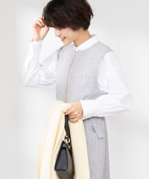 948t*美品 ノーリーズ NOLLEY'S レース襟 パールボタン ブラウス