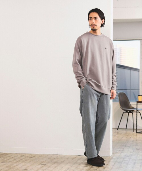 B:MING by BEAMS（ビーミングバイビームス）の「B:MING by BEAMS / ポンチ ワンポイント クルーネック カットソー（スウェット・メンズ・ライトブルー/ケリー/ブラウン系その他5・LARGE/X-LARGE/SMALL/MEDIUM）」の7枚目の写真