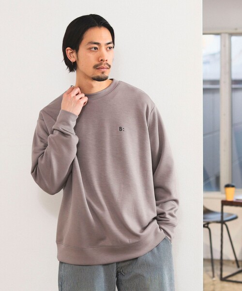 B:MING by BEAMS（ビーミングバイビームス）の「B:MING by BEAMS / ポンチ ワンポイント クルーネック カットソー（スウェット・メンズ・ライトブルー/ケリー/ブラウン系その他5・LARGE/X-LARGE/SMALL/MEDIUM）」の8枚目の写真