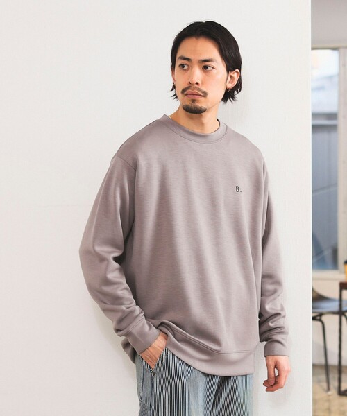 B:MING by BEAMS（ビーミングバイビームス）の「B:MING by BEAMS / ポンチ ワンポイント クルーネック カットソー（スウェット・メンズ・ライトブルー/ケリー/ブラウン系その他5・LARGE/X-LARGE/SMALL/MEDIUM）」の9枚目の写真