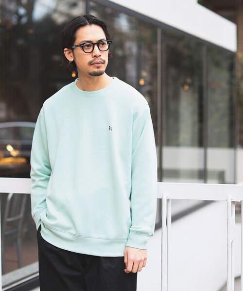 B:MING by BEAMS（ビーミングバイビームス）の「B:MING by BEAMS / ポンチ ワンポイント クルーネック カットソー（スウェット・メンズ・ライトブルー/ケリー/ブラウン系その他5・LARGE/X-LARGE/SMALL/MEDIUM）」の12枚目の写真