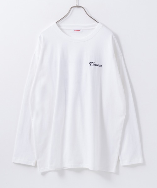 CONVERSE（コンバース）の「CONVERSE コンバース ロゴ バックプリント ロングスリーブTシャツ（Tシャツ/カットソー・レディース・グリーン系その他/ホワイト/チャコールグレー/アッシュグレー・M/L）」の5枚目の写真