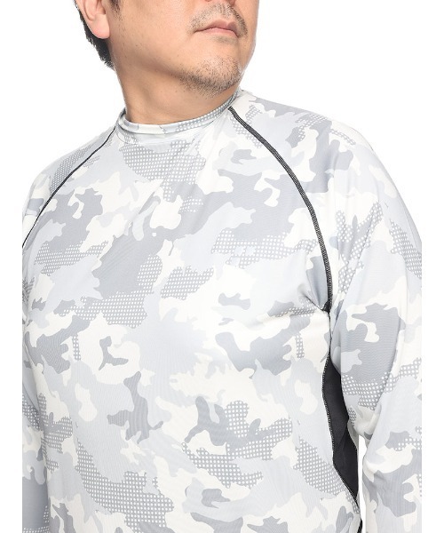 EXCELLENT FINE(エクセレント ファイン)の「ドライ ストレッチ ベア天竺 モックネック 長袖 Tシャツ (EXCELLENT FINE) エクセレントファイン 大きいサイズ メンズ(ジャージ・メンズ・ブルー/ホワイト/ブラック/グリーン・X3(6L~7L)/X1(3L~4L)/X4(8L~9L)/X2(4L~5L))」の15枚目の写真