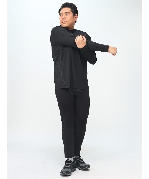 EXCELLENT FINE(エクセレント ファイン)の「ドライ ストレッチ ベア天竺 モックネック 長袖 Tシャツ (EXCELLENT FINE) エクセレントファイン 大きいサイズ メンズ(ジャージ・メンズ・ブルー/ホワイト/ブラック/グリーン・X3(6L~7L)/X1(3L~4L)/X4(8L~9L)/X2(4L~5L))」の8枚目の写真