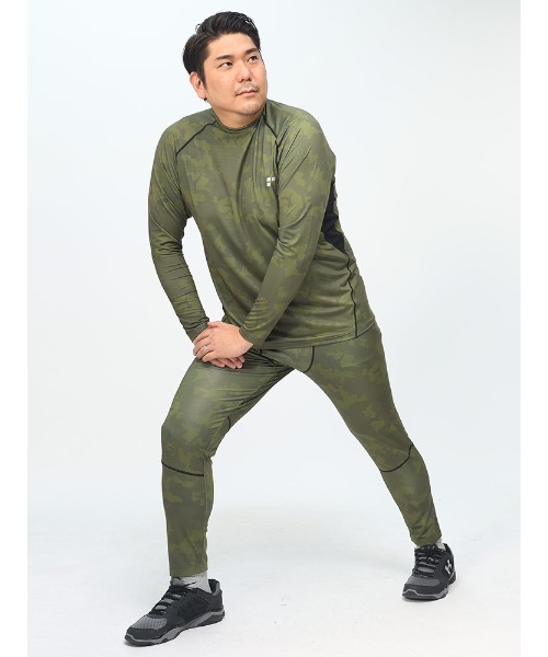 EXCELLENT FINE(エクセレント ファイン)の「ドライ ストレッチ ベア天竺 モックネック 長袖 Tシャツ (EXCELLENT FINE) エクセレントファイン 大きいサイズ メンズ(ジャージ・メンズ・ブルー/ホワイト/ブラック/グリーン・X3(6L~7L)/X1(3L~4L)/X4(8L~9L)/X2(4L~5L))」の11枚目の写真