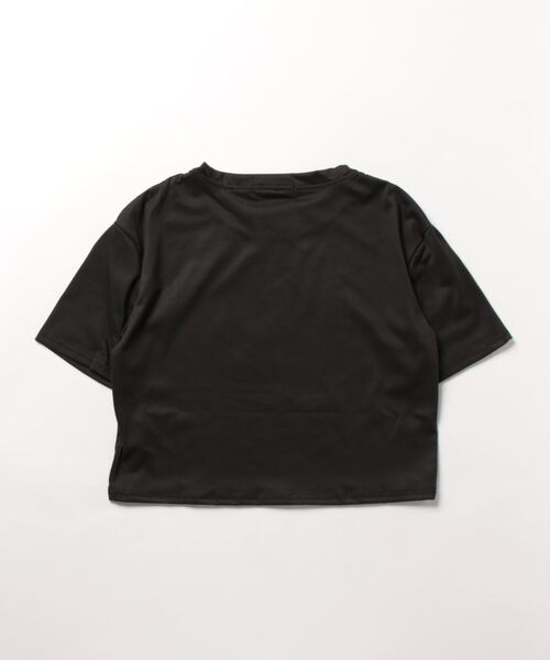 B.I.D.(ビーアイディー)の「デザインショートTシャツcombine(Tシャツ/カットソー・レディース・ブラック・FREE)」の8枚目の写真