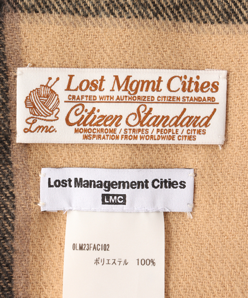 セール】【LMC / エルエムシー】PLAID KNIT MUFFLER（マフラー