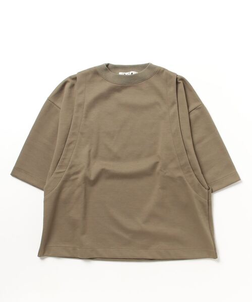 RITA(リタ)の「RITA/リタ 3/4 AMESLEE STYLE DESIGN TOPS 3/4 アメスリスタイルデザイントップス(スウェット・レディース・ブラック/オリーブ・FREE)」の1枚目の写真
