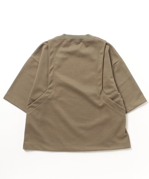 RITA(リタ)の「RITA/リタ 3/4 AMESLEE STYLE DESIGN TOPS 3/4 アメスリスタイルデザイントップス(スウェット・レディース・ブラック/オリーブ・FREE)」の3枚目の写真