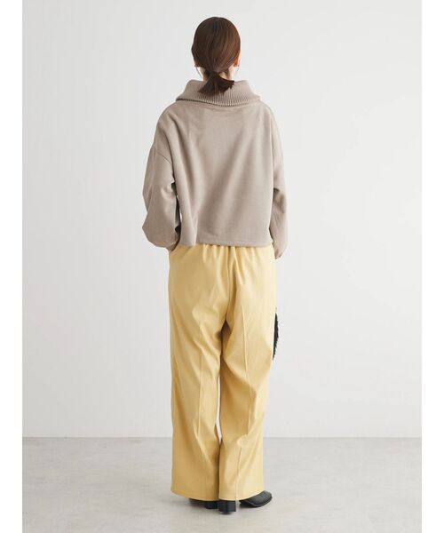 Petit fleur(プチフルール)の「・Petit Fleur ハイウエストワイドパンツ(その他パンツ・レディース・アイボリー/ブラック/イエロー/ベージュ・FREE)」の8枚目の写真