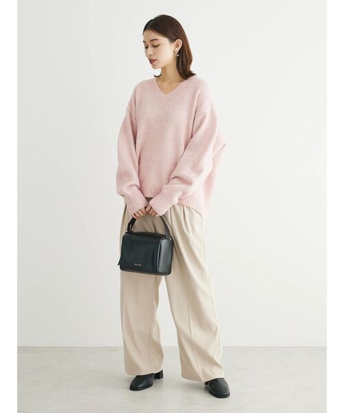 Petit fleur(プチフルール)の「・Petit Fleur ハイウエストワイドパンツ(その他パンツ・レディース・アイボリー/ブラック/イエロー/ベージュ・FREE)」の14枚目の写真