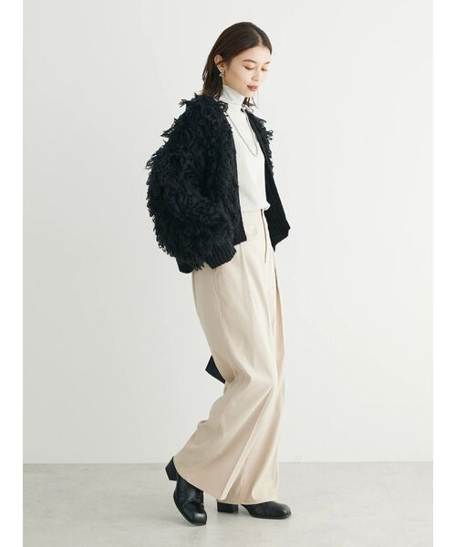 Petit fleur(プチフルール)の「・Petit Fleur ハイウエストワイドパンツ(その他パンツ・レディース・アイボリー/ブラック/イエロー/ベージュ・FREE)」の15枚目の写真