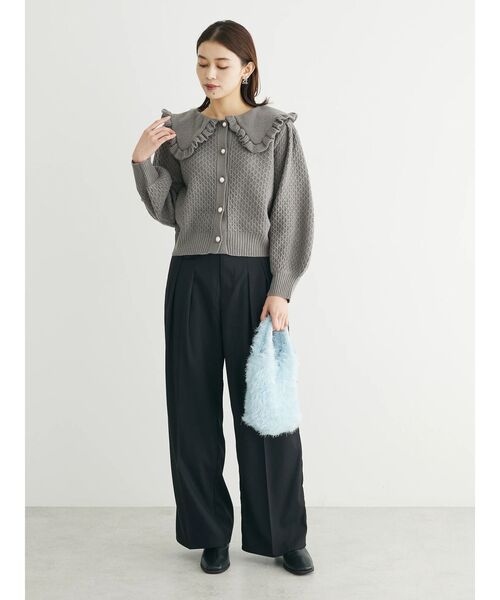 Petit fleur(プチフルール)の「・Petit Fleur ハイウエストワイドパンツ(その他パンツ・レディース・アイボリー/ブラック/イエロー/ベージュ・FREE)」の16枚目の写真