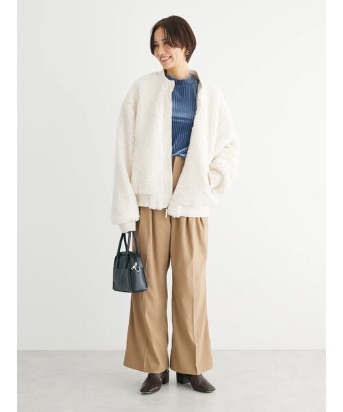 Petit fleur(プチフルール)の「・Petit Fleur ハイウエストワイドパンツ(その他パンツ・レディース・アイボリー/ブラック/イエロー/ベージュ・FREE)」の18枚目の写真