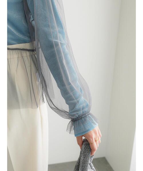 Te chichi（テチチ）の「プリーツ&フリルペプラムチュールトップス（Tシャツ/カットソー・レディース・ブラック/グレー/オフホワイト・F）」の21枚目の写真