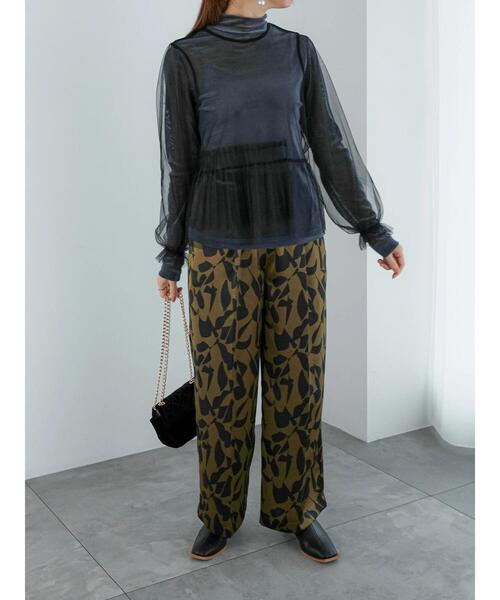 Te chichi（テチチ）の「プリーツ&フリルペプラムチュールトップス（Tシャツ/カットソー・レディース・ブラック/グレー/オフホワイト・F）」の20枚目の写真