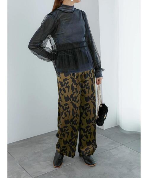 Te chichi（テチチ）の「プリーツ&フリルペプラムチュールトップス（Tシャツ/カットソー・レディース・ブラック/グレー/オフホワイト・F）」の19枚目の写真