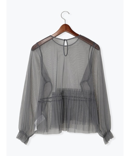 Te chichi（テチチ）の「プリーツ&フリルペプラムチュールトップス（Tシャツ/カットソー・レディース・ブラック/グレー/オフホワイト・F）」の5枚目の写真