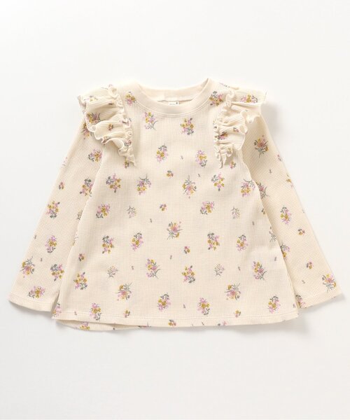 apres les cours（アプレレクール）の「【長袖】花・ブルーベリー柄ワッフルパジャマ（ルームウェア/パジャマ・キッズ・ラベンダー/アイボリー・90/120/130/80/110/100）」の7枚目の写真
