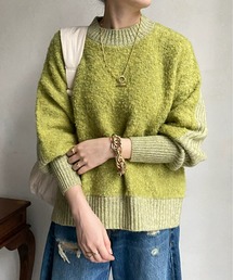 【WEB限定】 リングヤーン切替ハイネックプルオーバー