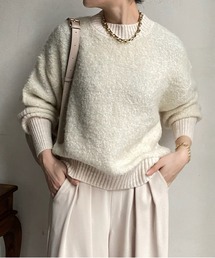 【WEB限定】 リングヤーン切替ハイネックプルオーバー