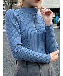 MURUA | ハーフジップリブニット(ニット/セーター)