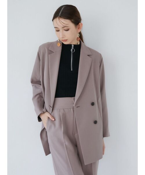 MURUA（ムルーア）の「ハーフジップリブニット（ニット/セーター・レディース・ブラック/ブルー/アイボリー・FREE）」の9枚目の写真