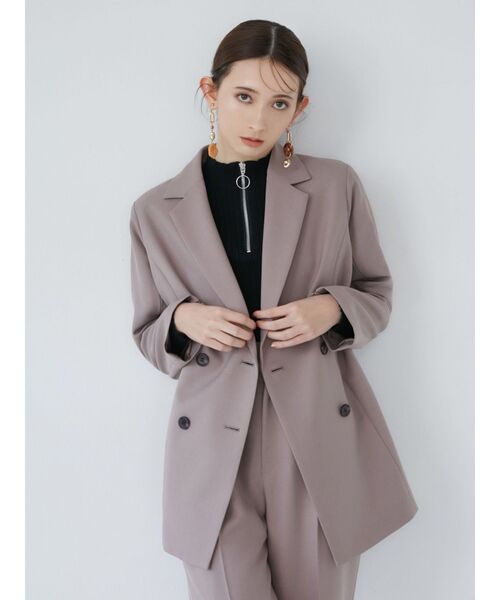 MURUA（ムルーア）の「ハーフジップリブニット（ニット/セーター・レディース・ブラック/ブルー/アイボリー・FREE）」の10枚目の写真