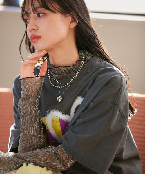VIS（ビス）の「ラメシアーインナープルオーバー【洗える】（Tシャツ/カットソー・レディース・ブラック系その他/シルバー系その他/ゴールド系その他・FREE）」の13枚目の写真