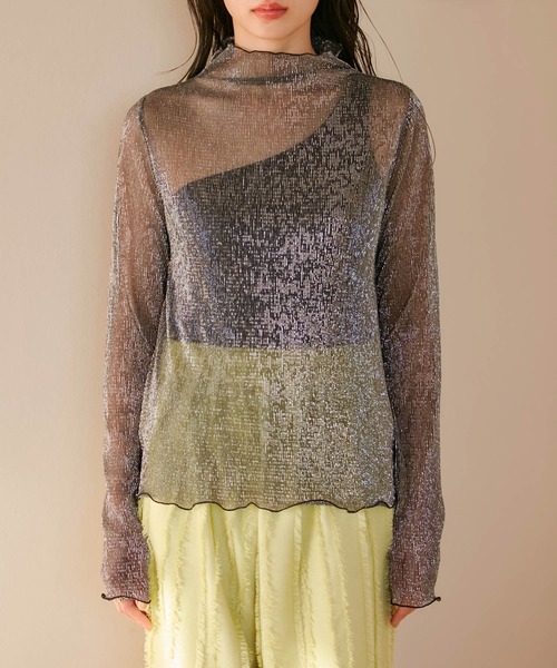 VIS（ビス）の「ラメシアーインナープルオーバー【洗える】（Tシャツ/カットソー・レディース・ブラック系その他/シルバー系その他/ゴールド系その他・FREE）」の17枚目の写真