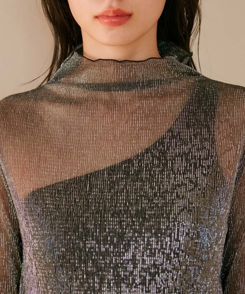 VIS（ビス）の「ラメシアーインナープルオーバー【洗える】（Tシャツ/カットソー・レディース・ブラック系その他/シルバー系その他/ゴールド系その他・FREE）」の20枚目の写真