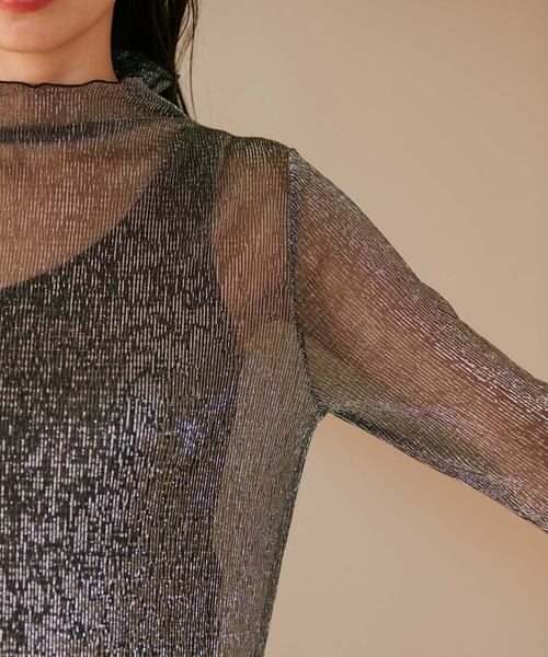 VIS（ビス）の「ラメシアーインナープルオーバー【洗える】（Tシャツ/カットソー・レディース・ブラック系その他/シルバー系その他/ゴールド系その他・FREE）」の21枚目の写真