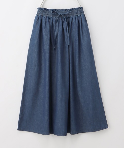 Honeys(ハニーズ)の「デニムロングスカート(デニムスカート・レディース・ライトインディゴブルー/インディゴブルー・S/M/L/LL)」の11枚目の写真