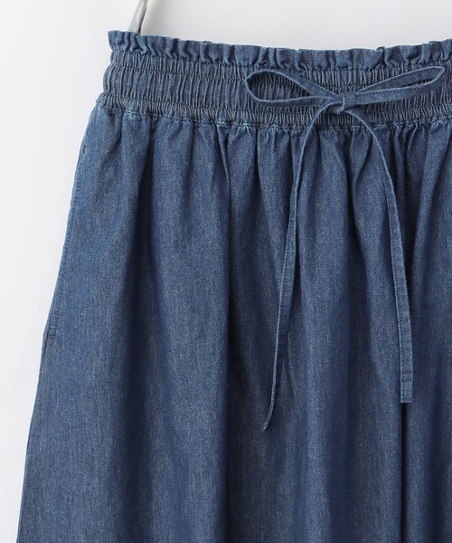 Honeys(ハニーズ)の「デニムロングスカート(デニムスカート・レディース・ライトインディゴブルー/インディゴブルー・S/M/L/LL)」の12枚目の写真