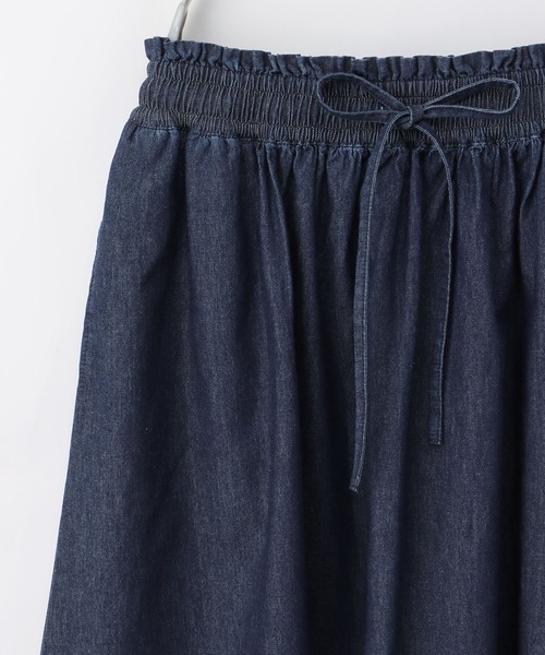 Honeys(ハニーズ)の「デニムロングスカート(デニムスカート・レディース・ライトインディゴブルー/インディゴブルー・S/M/L/LL)」の13枚目の写真