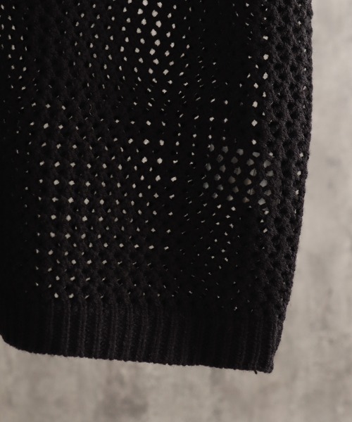 welise（ウェライズ）の「【welise/ウェライズ】クロシェポケットオーバーサイズシアーニットベスト（ベスト・メンズ・ブルー/アイボリー/ブラック・M/L）」の14枚目の写真