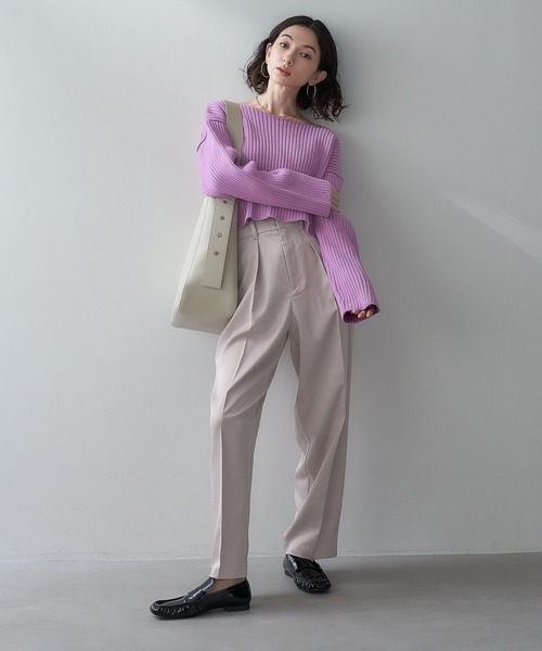 eL(エル)の「【eL】7G Color Rib Short Pullover/993253(ニット/セーター・レディース・オフホワイト/ピンク/ブルーグリーン・FREE)」の11枚目の写真