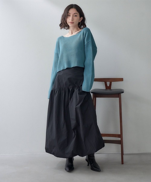 eL(エル)の「【eL】7G Color Rib Short Pullover/993253(ニット/セーター・レディース・オフホワイト/ピンク/ブルーグリーン・FREE)」の17枚目の写真