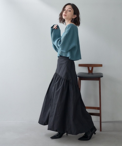 eL(エル)の「【eL】7G Color Rib Short Pullover/993253(ニット/セーター・レディース・オフホワイト/ピンク/ブルーグリーン・FREE)」の19枚目の写真