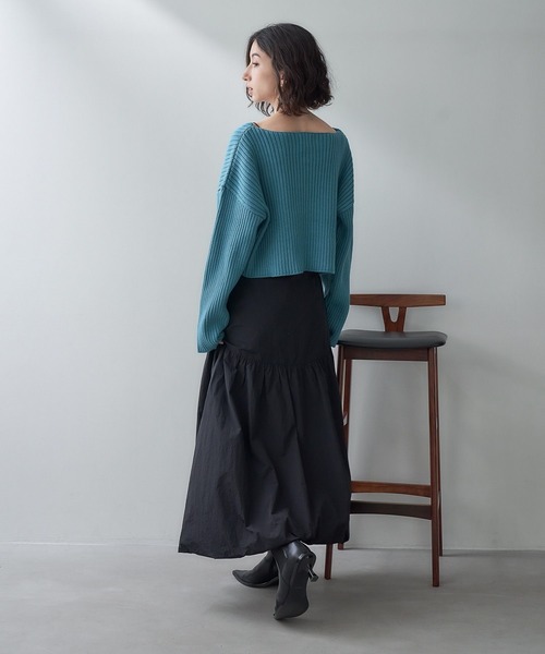 eL(エル)の「【eL】7G Color Rib Short Pullover/993253(ニット/セーター・レディース・オフホワイト/ピンク/ブルーグリーン・FREE)」の20枚目の写真