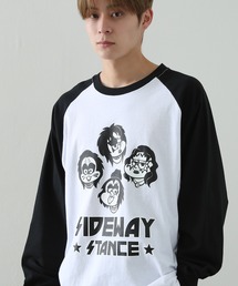 【SIDEWAY STANCE】プリント 長袖 ラグランTシャツ