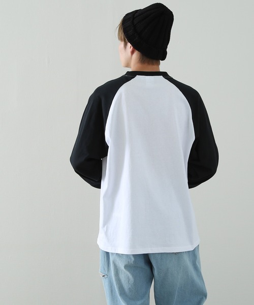 SIDEWAY STANCE（サイドウェイスタンス）の「【SIDEWAY STANCE】プリント 長袖 ラグランTシャツ（Tシャツ/カットソー・メンズ・ブラック/ホワイト系/ホワイト/ブラック系/ブラック系1/ブラック系2/ホワイト系2/ホワイト系1・MEDIUM/LARGE/X-LARGE）」の12枚目の写真