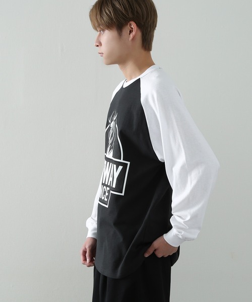 SIDEWAY STANCE（サイドウェイスタンス）の「【SIDEWAY STANCE】プリント 長袖 ラグランTシャツ（Tシャツ/カットソー・メンズ・ブラック/ホワイト系/ホワイト/ブラック系/ブラック系1/ブラック系2/ホワイト系2/ホワイト系1・MEDIUM/LARGE/X-LARGE）」の15枚目の写真