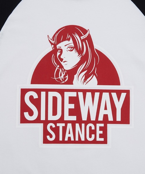 SIDEWAY STANCE（サイドウェイスタンス）の「【SIDEWAY STANCE】プリント 長袖 ラグランTシャツ（Tシャツ/カットソー・メンズ・ブラック/ホワイト系/ホワイト/ブラック系/ブラック系1/ブラック系2/ホワイト系2/ホワイト系1・MEDIUM/LARGE/X-LARGE）」の20枚目の写真